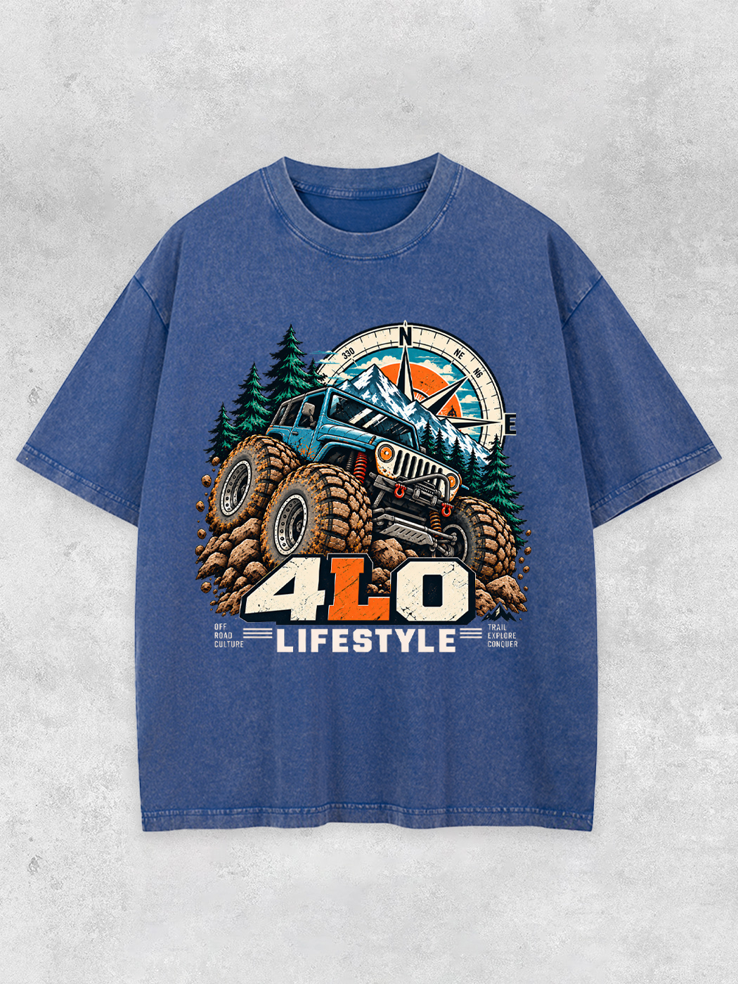 Grinram 4LO Lifestyle Off Road Washed T-Shirt