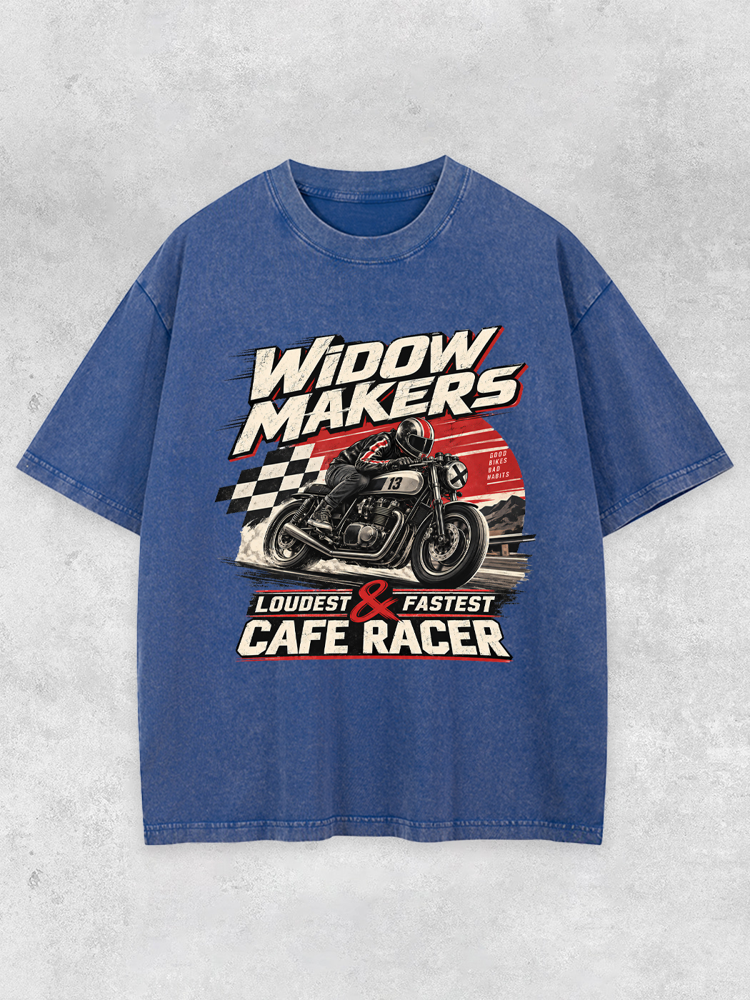 Grinram Widow Makers Cafe Racer Washed T-Shirt