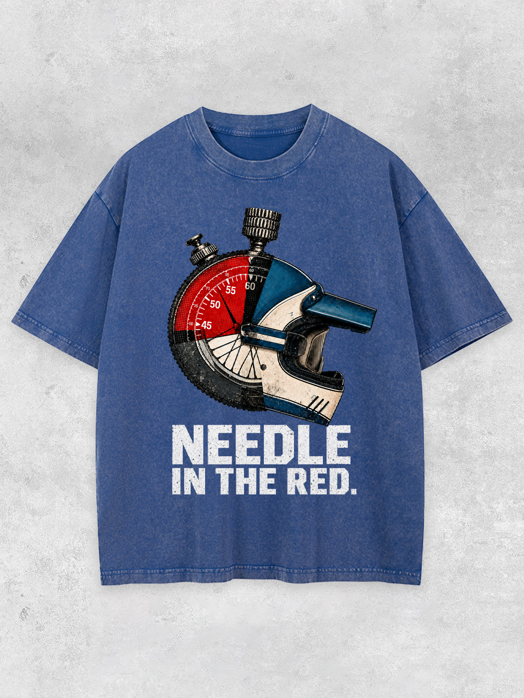Grinram Needle In The Red Tachometer Washed T-Shirt
