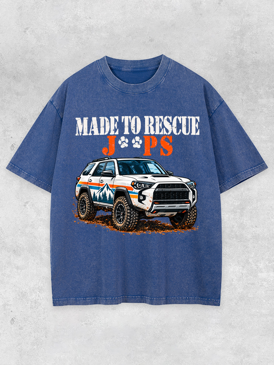 Grinram Made To Rescue Jeeps Washed T-Shirt