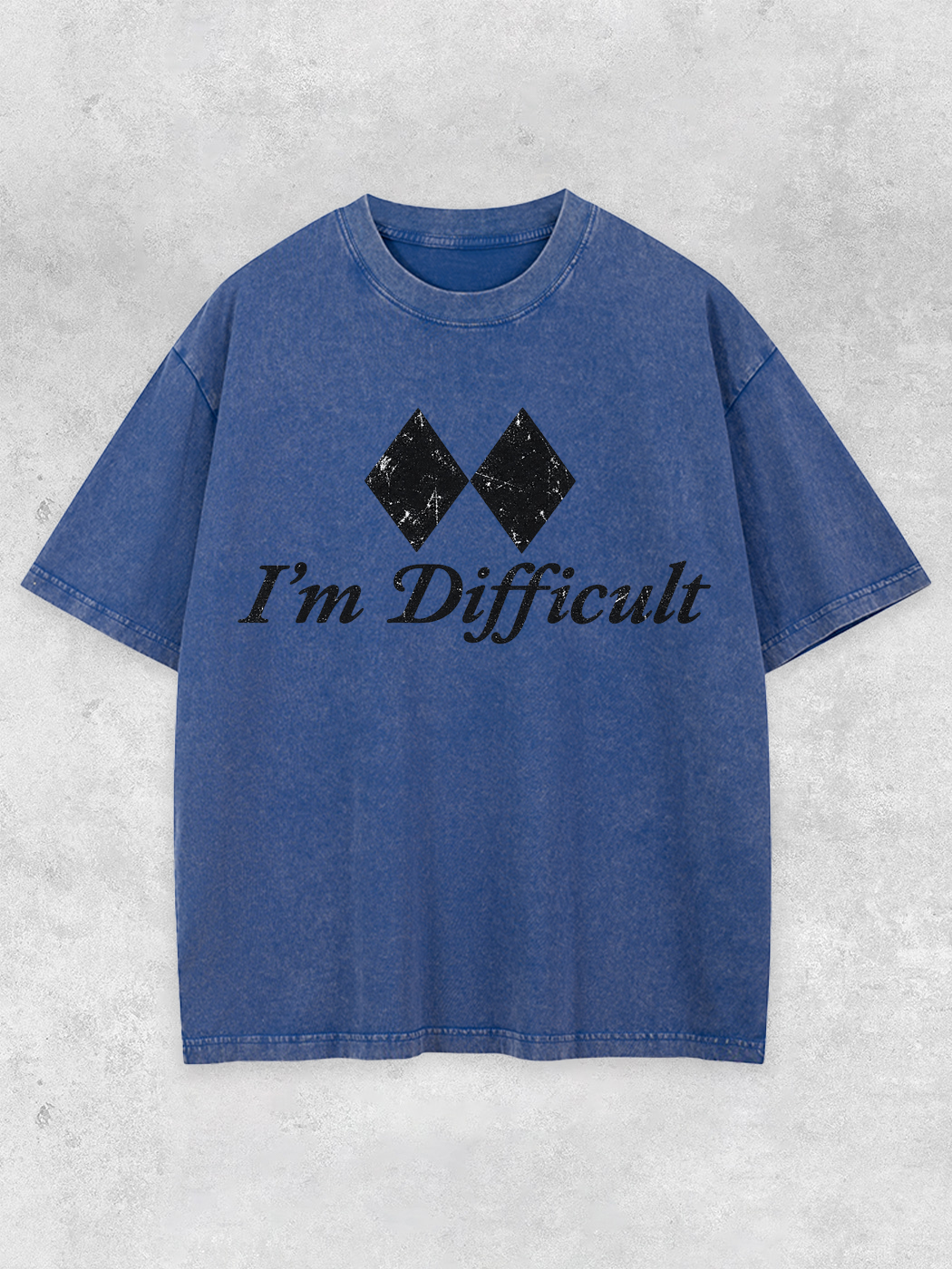 Grinram I'm Difficult Double Black Diamond Washed T-Shirt