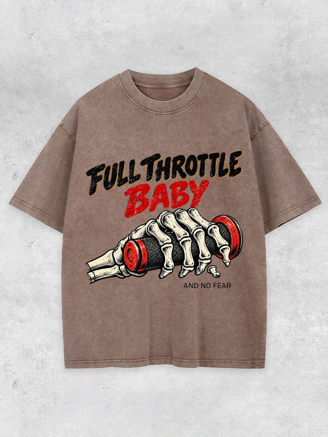 Grinram Full Throttle Baby And No Fear Washed T-Shirt