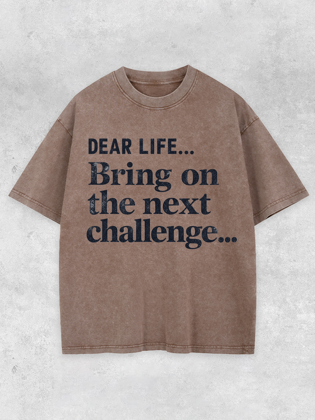 Lightupdream Dear Life Bring On The Next Challenge Washed T-Shirt