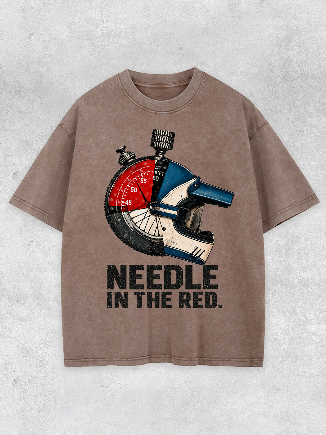 Grinram Needle In The Red Tachometer Washed T-Shirt