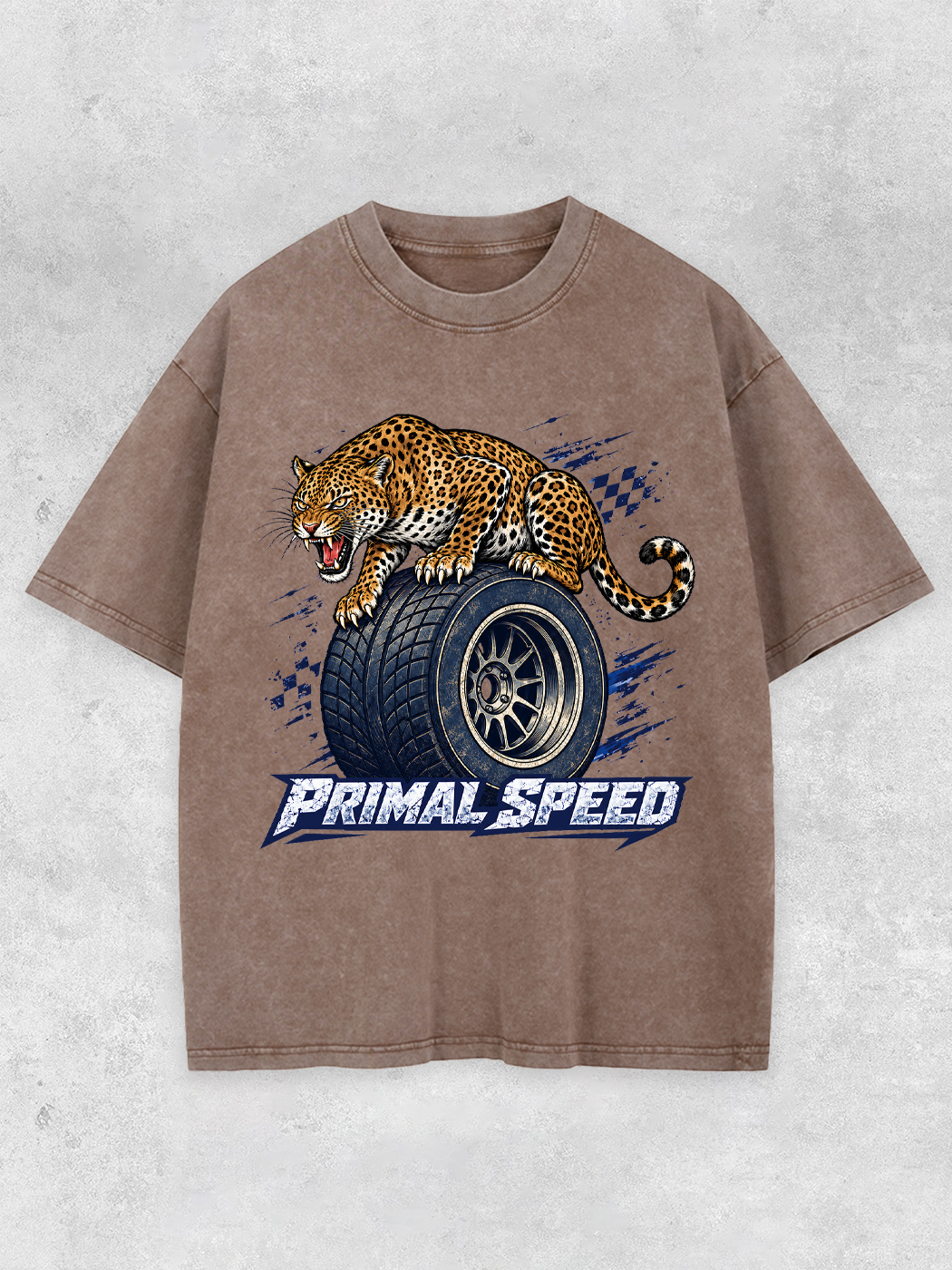 Grinram Primal Speed Tire Tiger Washed T-Shirt