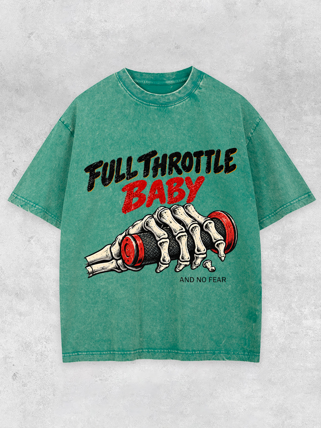 Grinram Full Throttle Baby And No Fear Washed T-Shirt