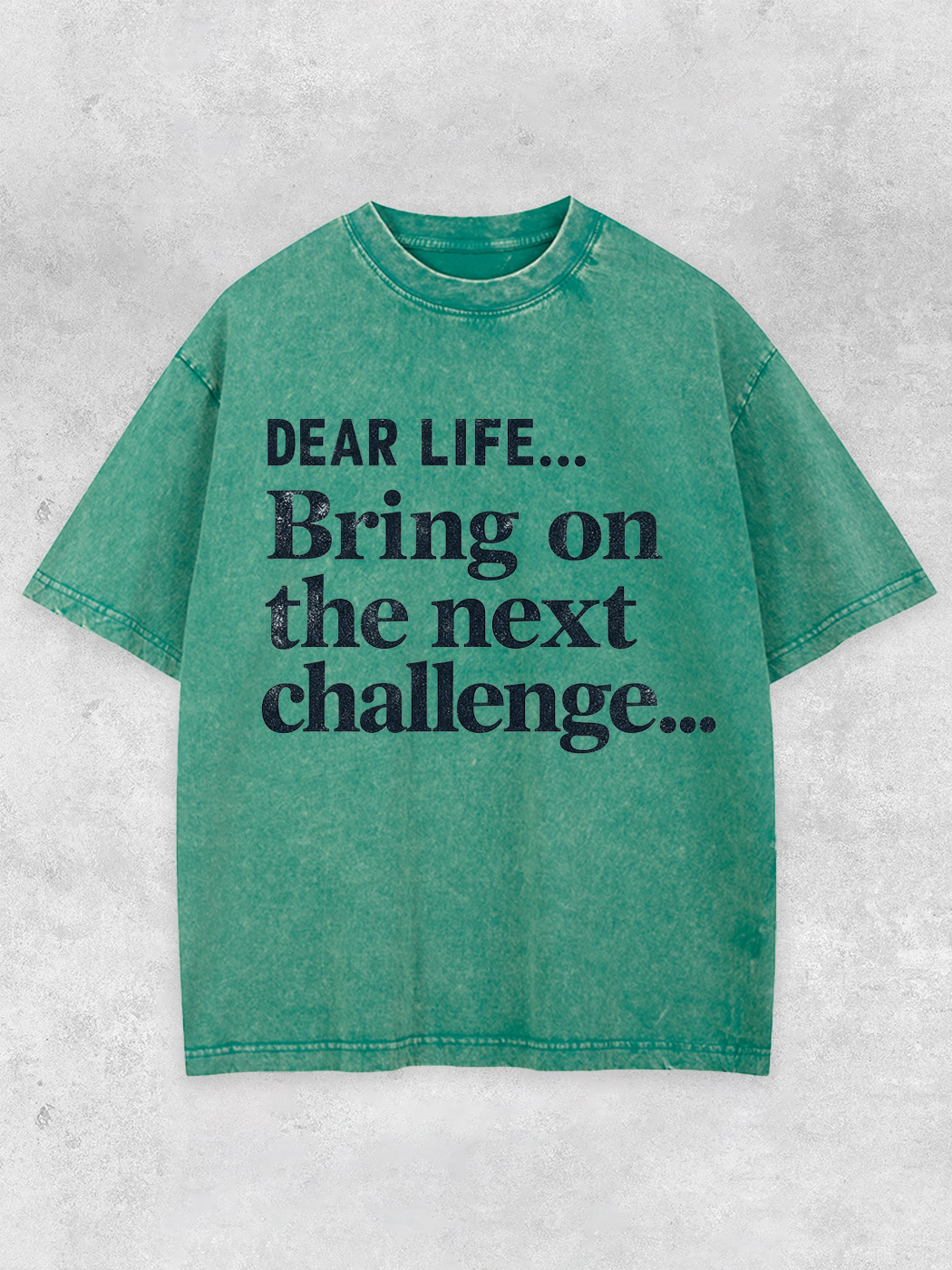 Lightupdream Dear Life Bring On The Next Challenge Washed T-Shirt