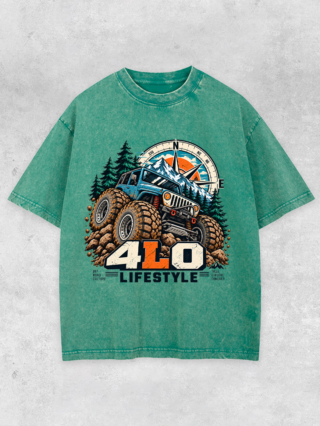 Grinram 4LO Lifestyle Off Road Washed T-Shirt
