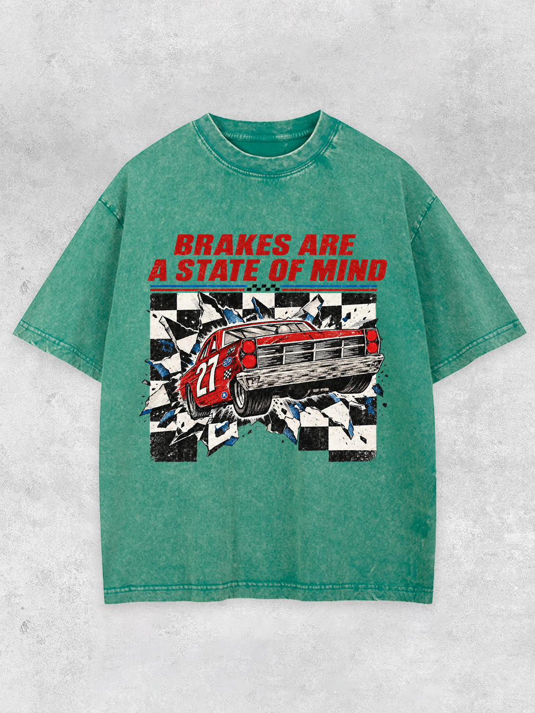 Grinram Brakes Are A State Of Mind Washed T-Shirt