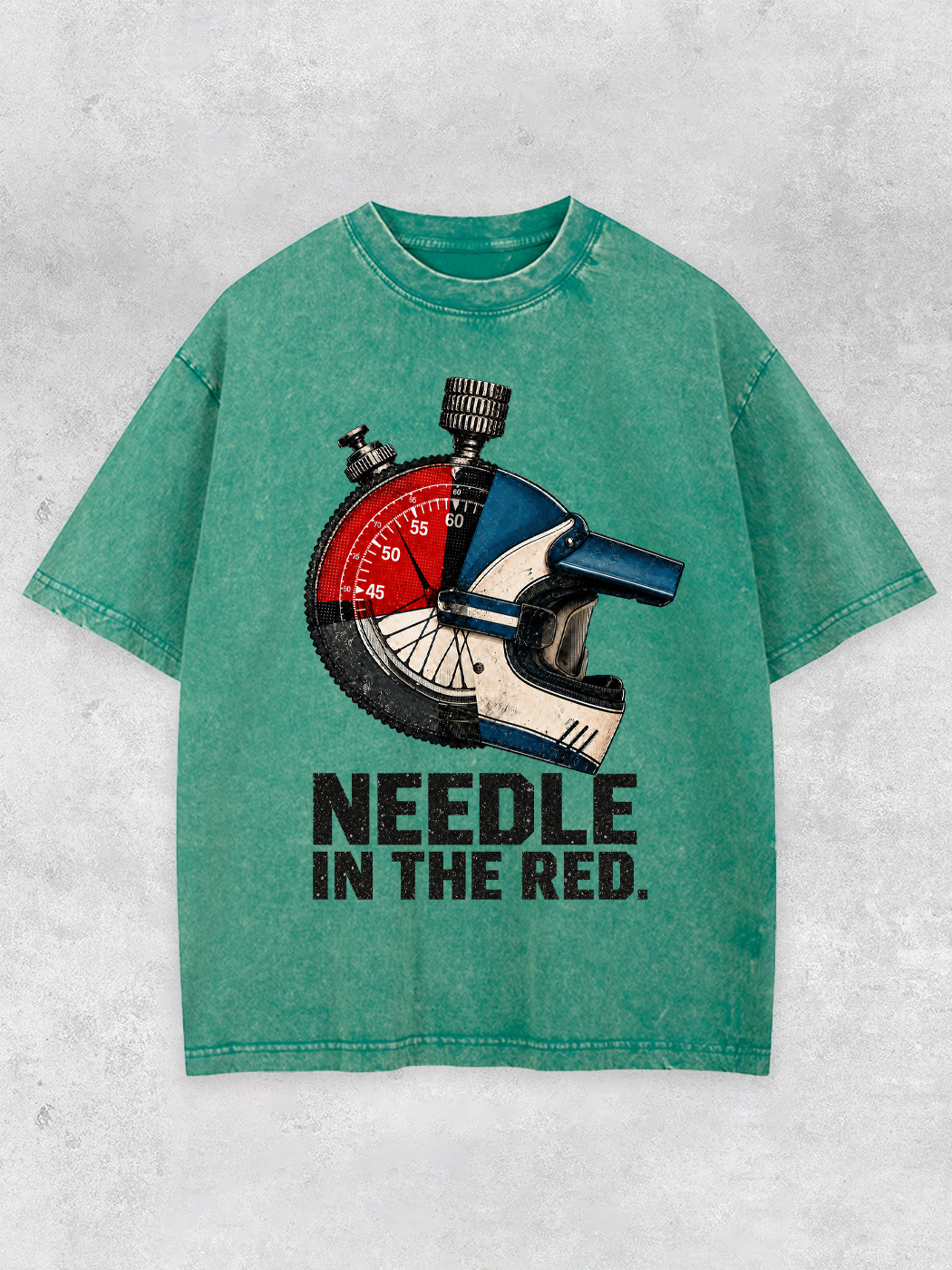 Grinram Needle In The Red Tachometer Washed T-Shirt