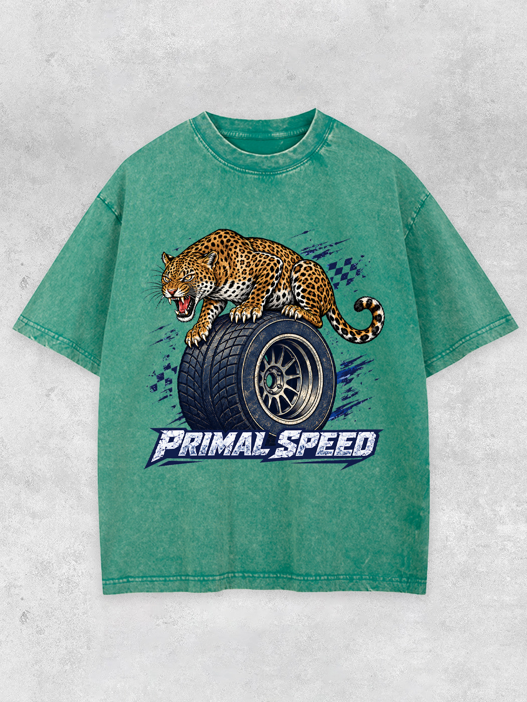 Grinram Primal Speed Tire Tiger Washed T-Shirt