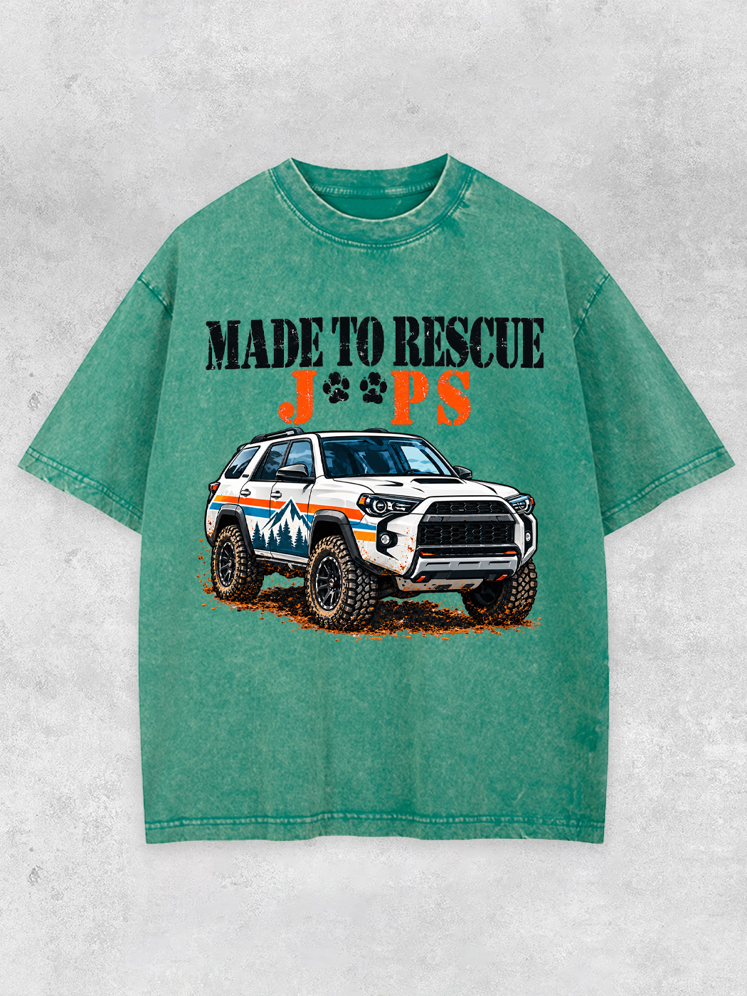 Grinram Made To Rescue Jeeps Washed T-Shirt
