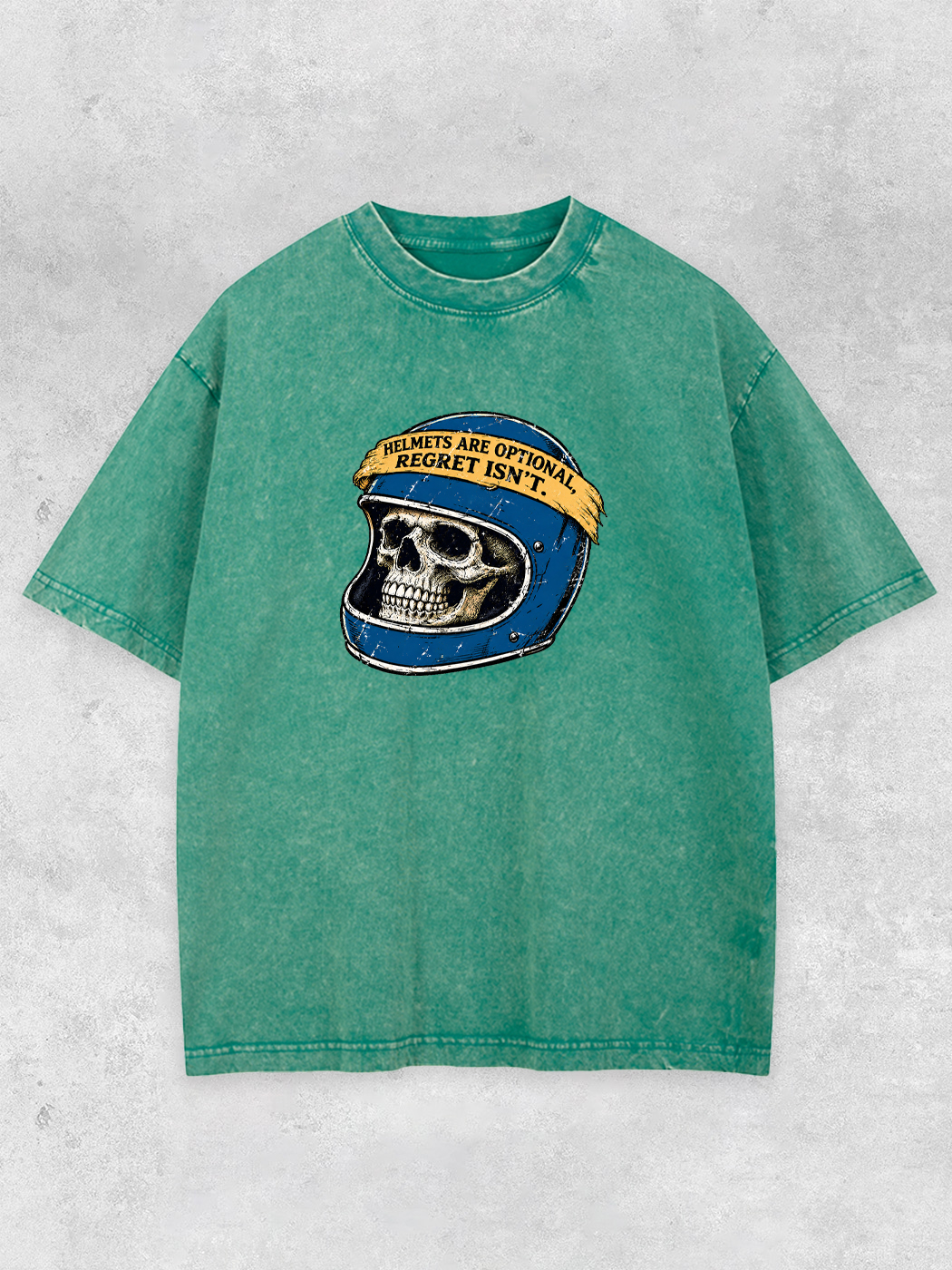 Grinram Helmets Are Optional Regret Isn't Washed T-Shirt