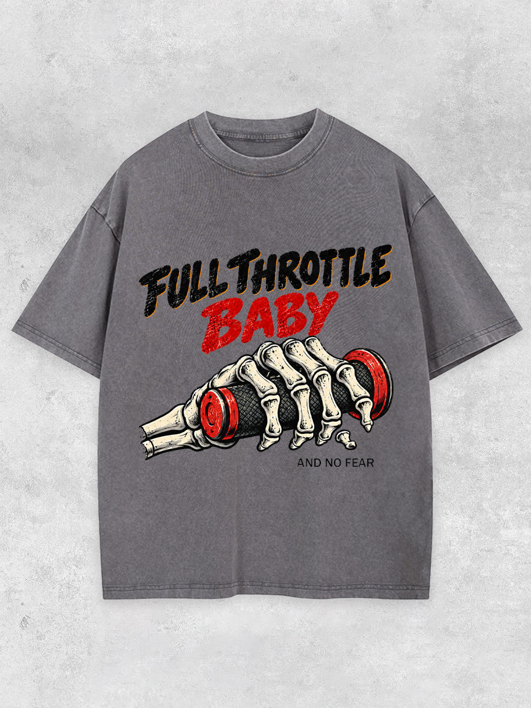 Grinram Full Throttle Baby And No Fear Washed T-Shirt