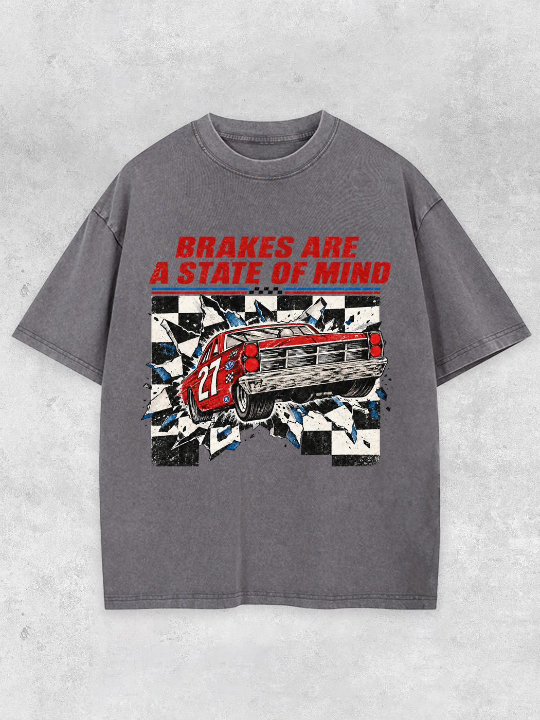 Grinram Brakes Are A State Of Mind Washed T-Shirt