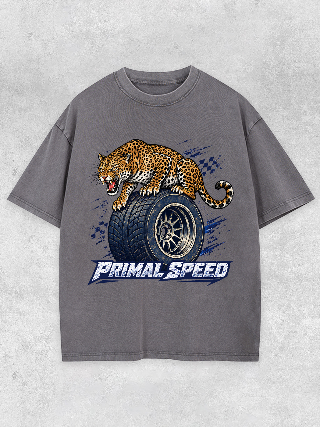 Grinram Primal Speed Tire Tiger Washed T-Shirt