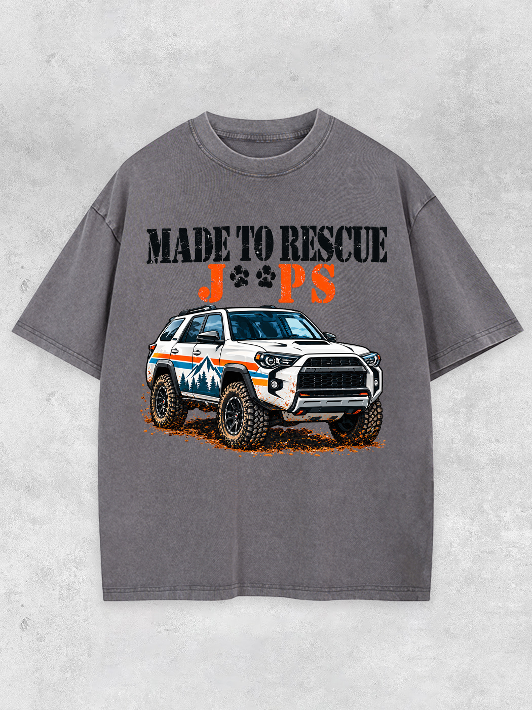 Grinram Made To Rescue Jeeps Washed T-Shirt