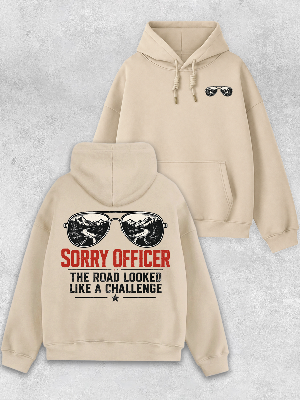 Grinram The Road Looked Like A Challenge Classic Hoodie