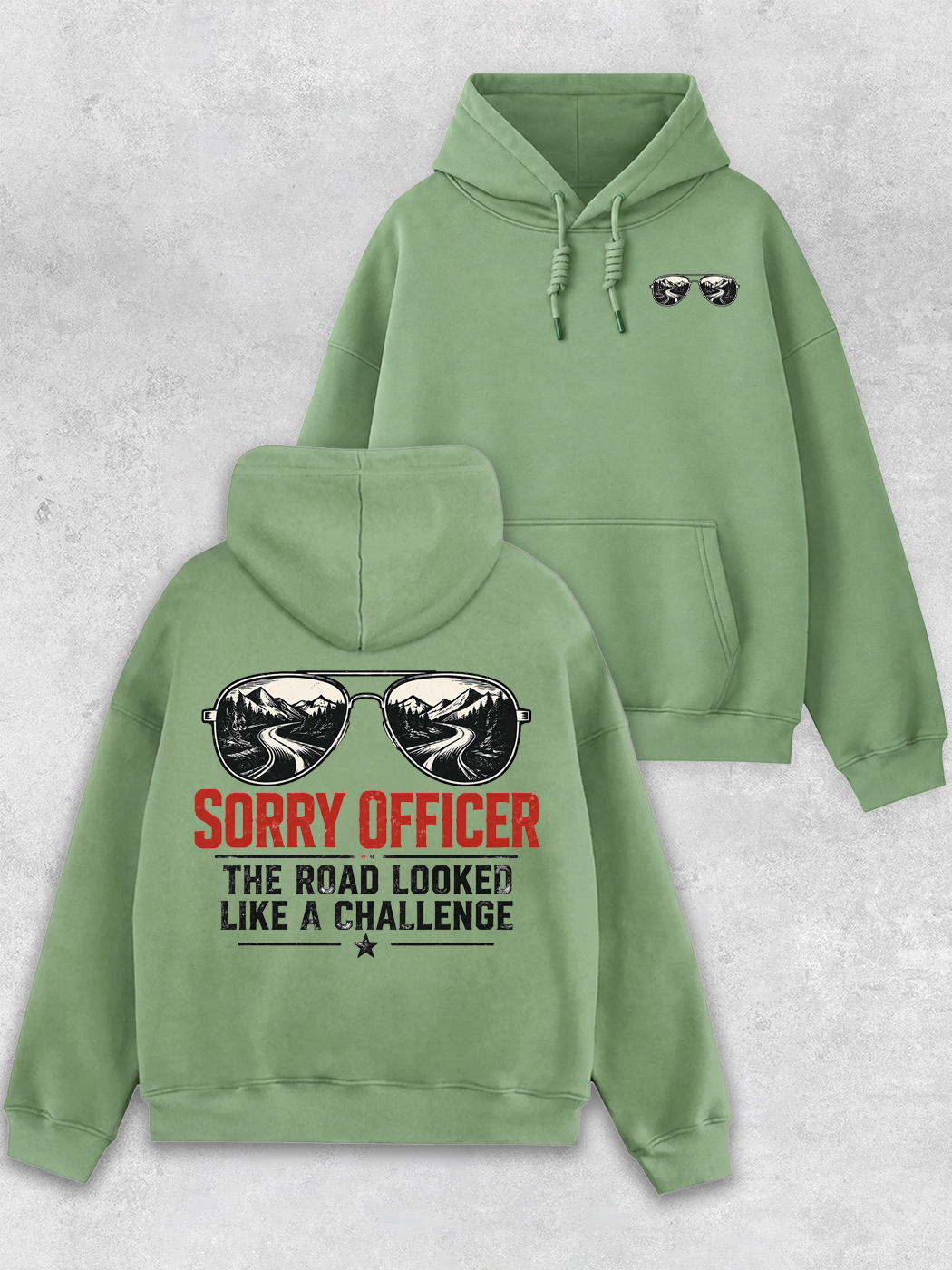 Grinram The Road Looked Like A Challenge Classic Hoodie