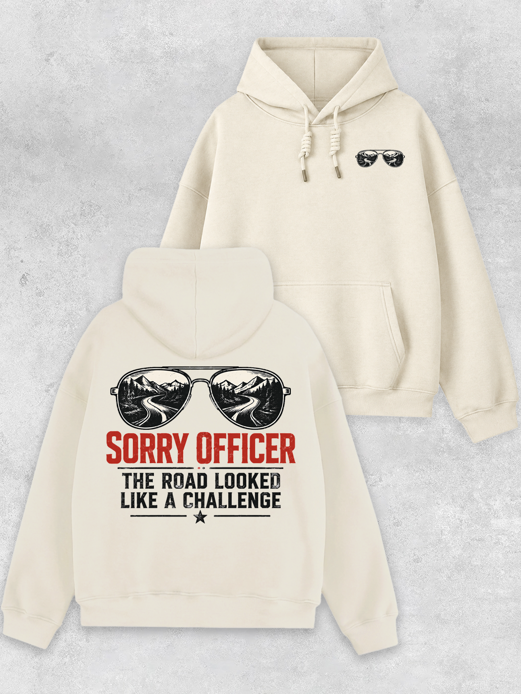 Grinram The Road Looked Like A Challenge Classic Hoodie