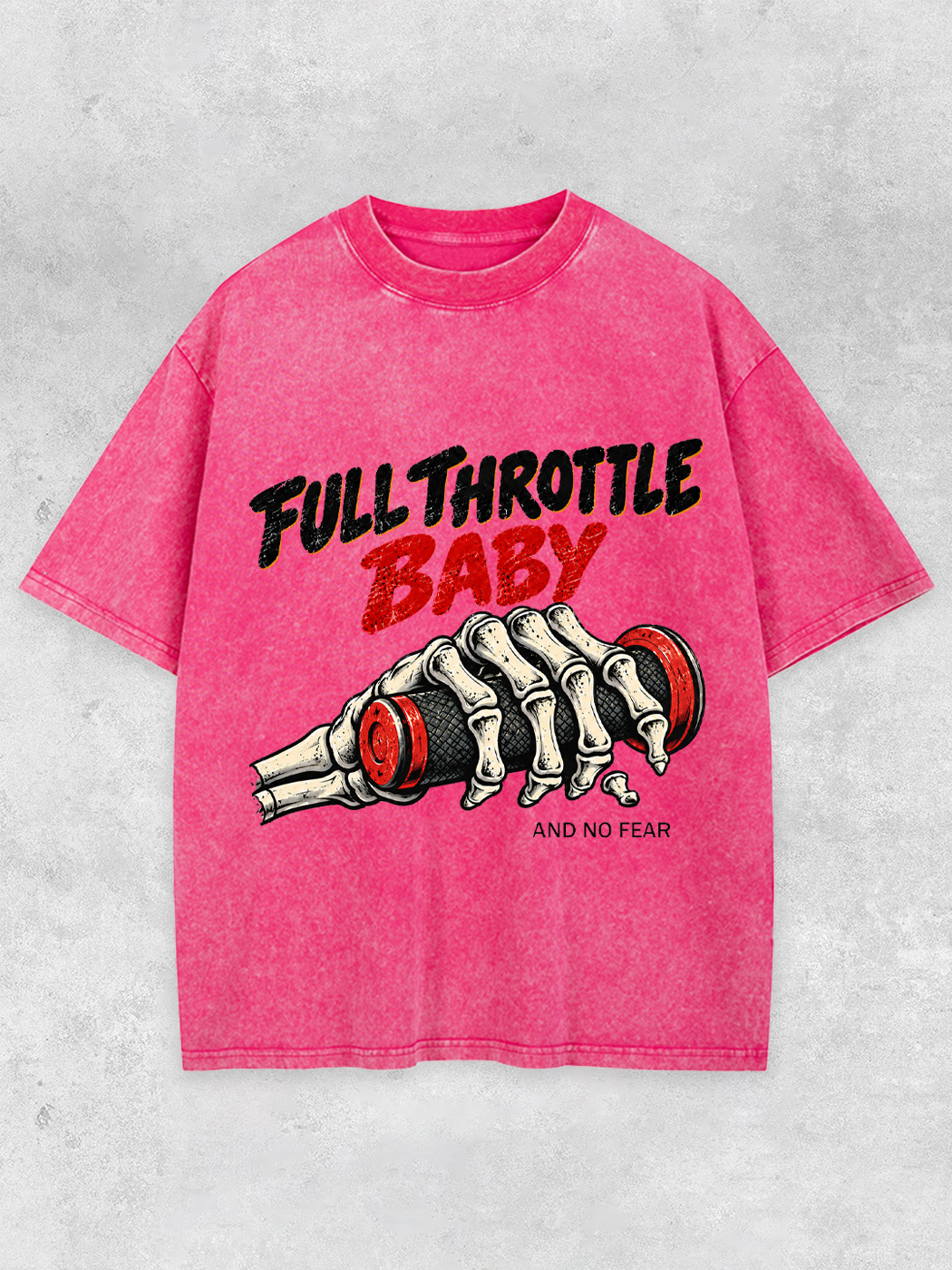 Grinram Full Throttle Baby And No Fear Washed T-Shirt