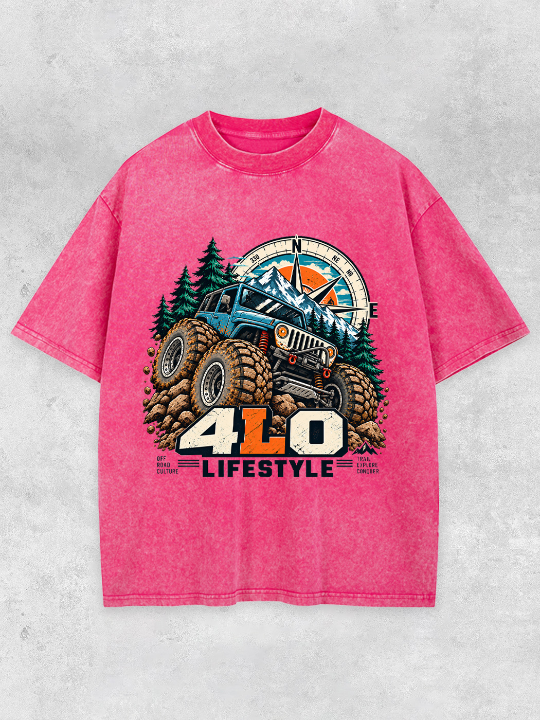 Grinram 4LO Lifestyle Off Road Washed T-Shirt