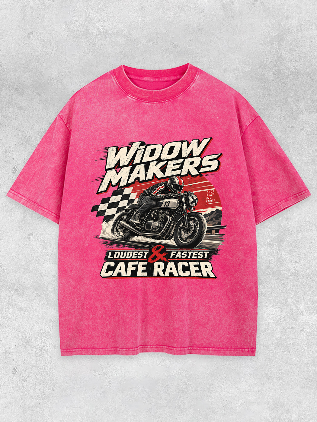 Grinram Widow Makers Cafe Racer Washed T-Shirt