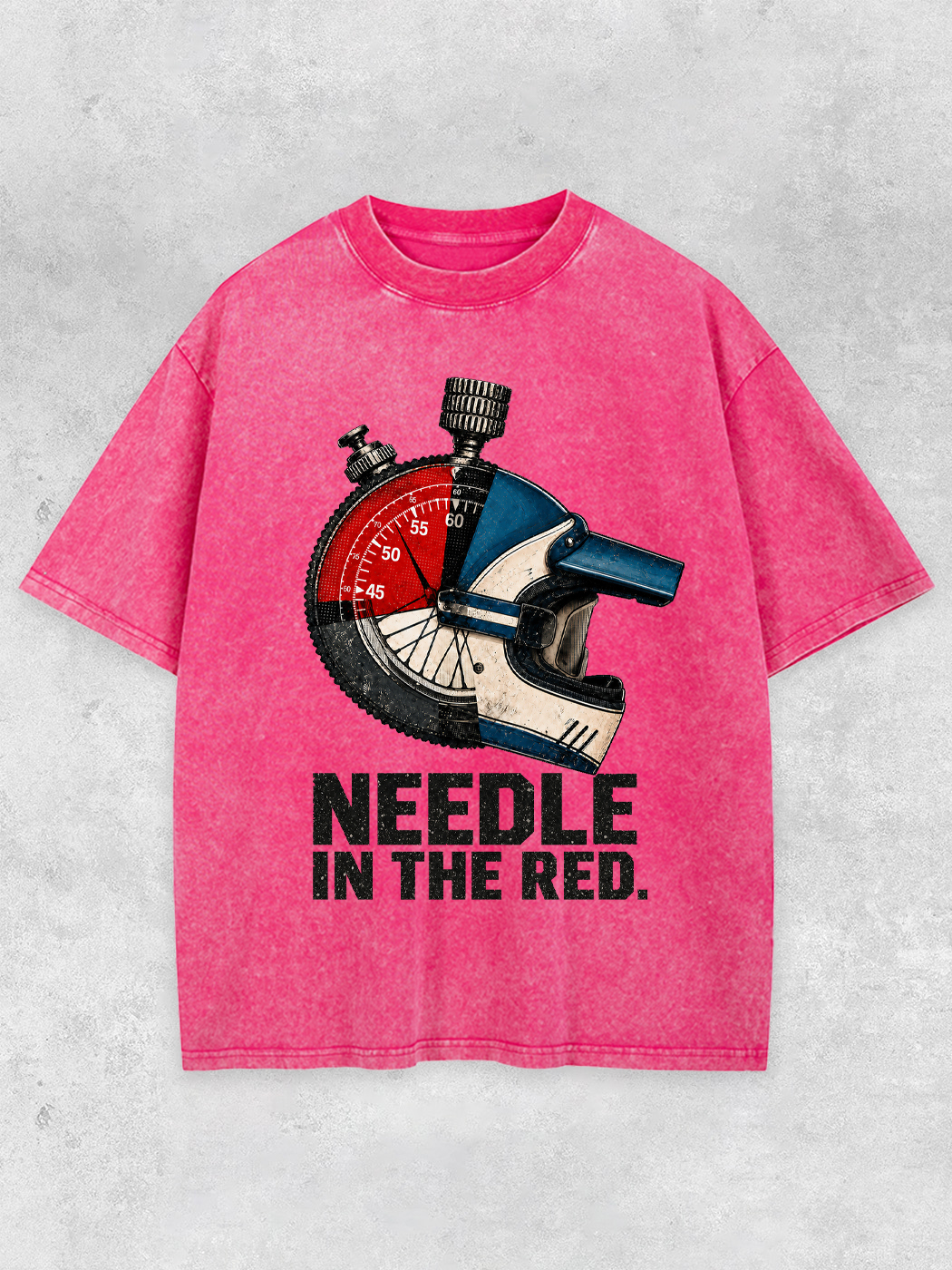 Grinram Needle In The Red Tachometer Washed T-Shirt