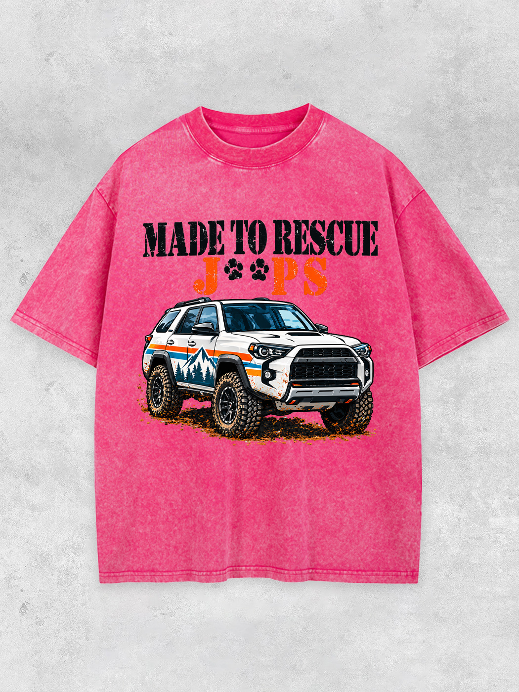 Grinram Made To Rescue Jeeps Washed T-Shirt