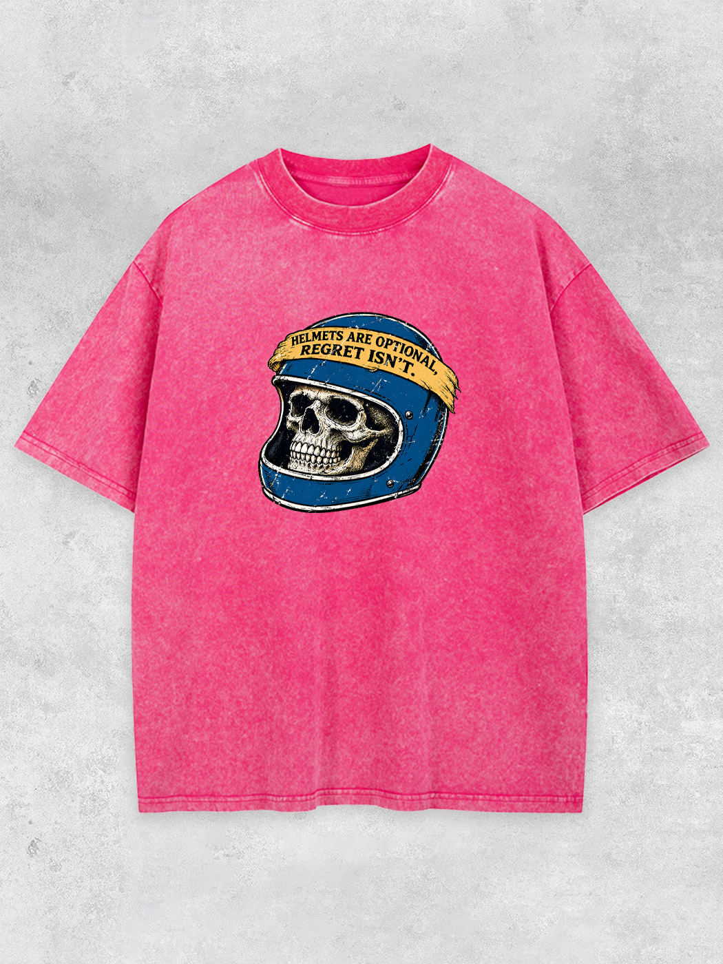 Grinram Helmets Are Optional Regret Isn't Washed T-Shirt