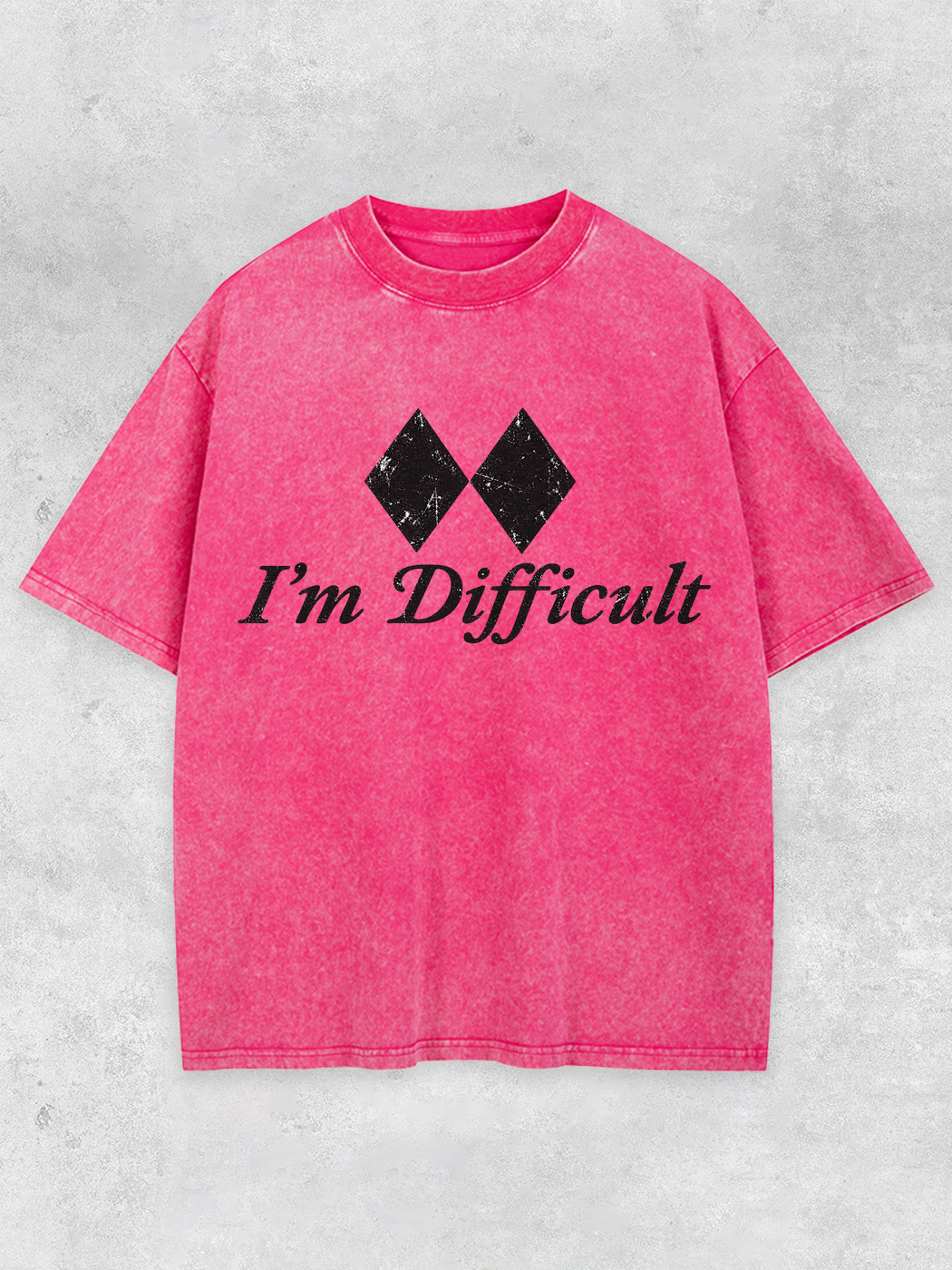 Grinram I'm Difficult Double Black Diamond Washed T-Shirt