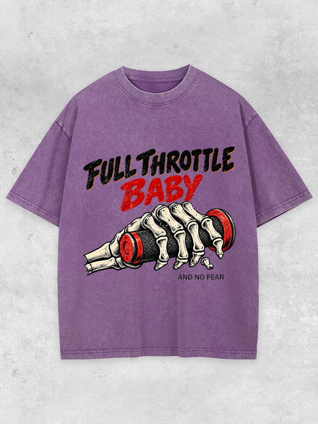 Grinram Full Throttle Baby And No Fear Washed T-Shirt