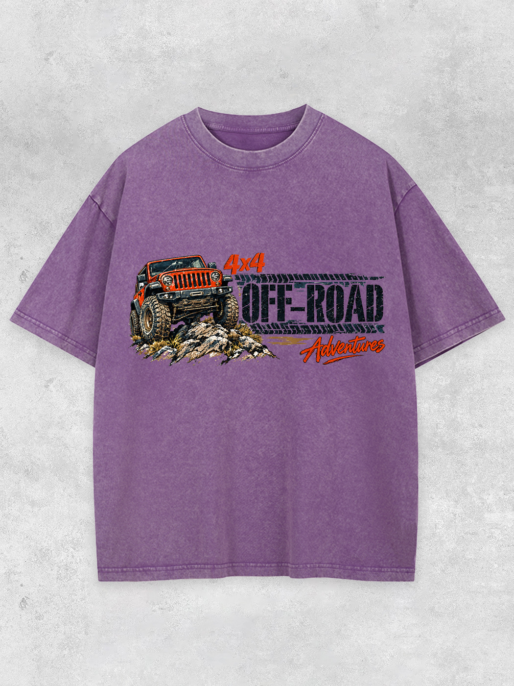 Grinram 4×4 Off-Road Adventures Jeep Washed T-Shirt