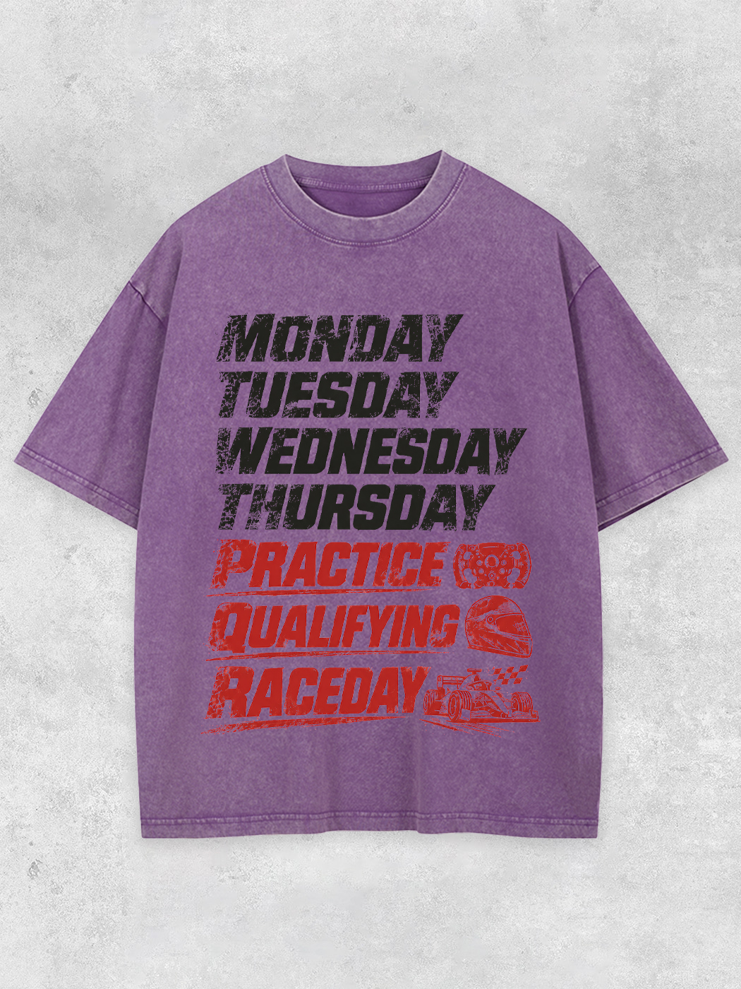 Grinram A Week of Preparation for Raceday Washed T-Shirt