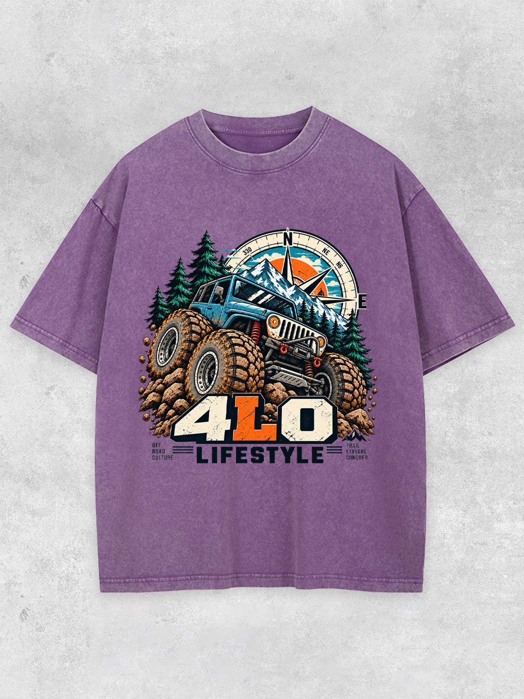 Grinram 4LO Lifestyle Off Road Washed T-Shirt