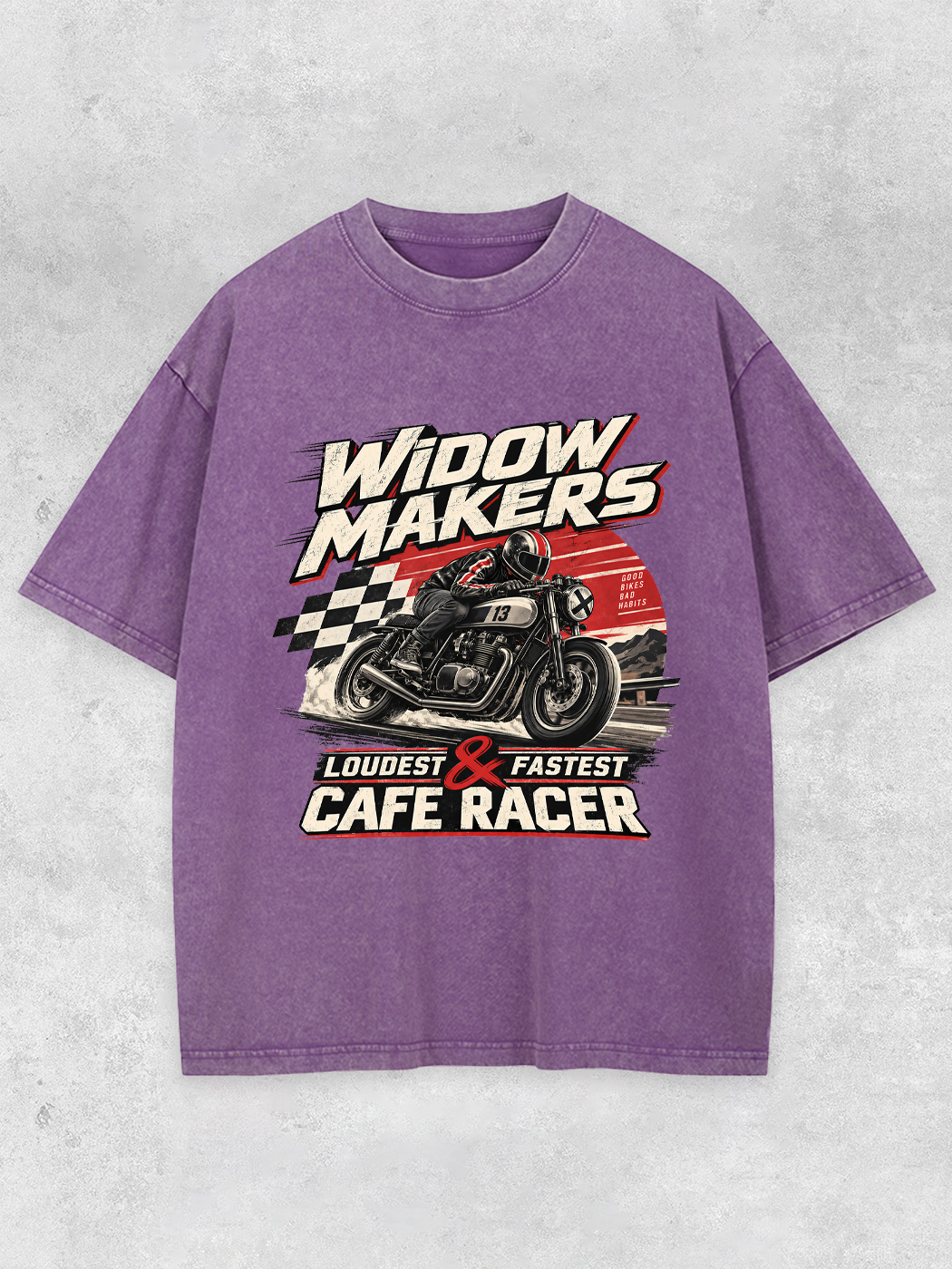 Grinram Widow Makers Cafe Racer Washed T-Shirt