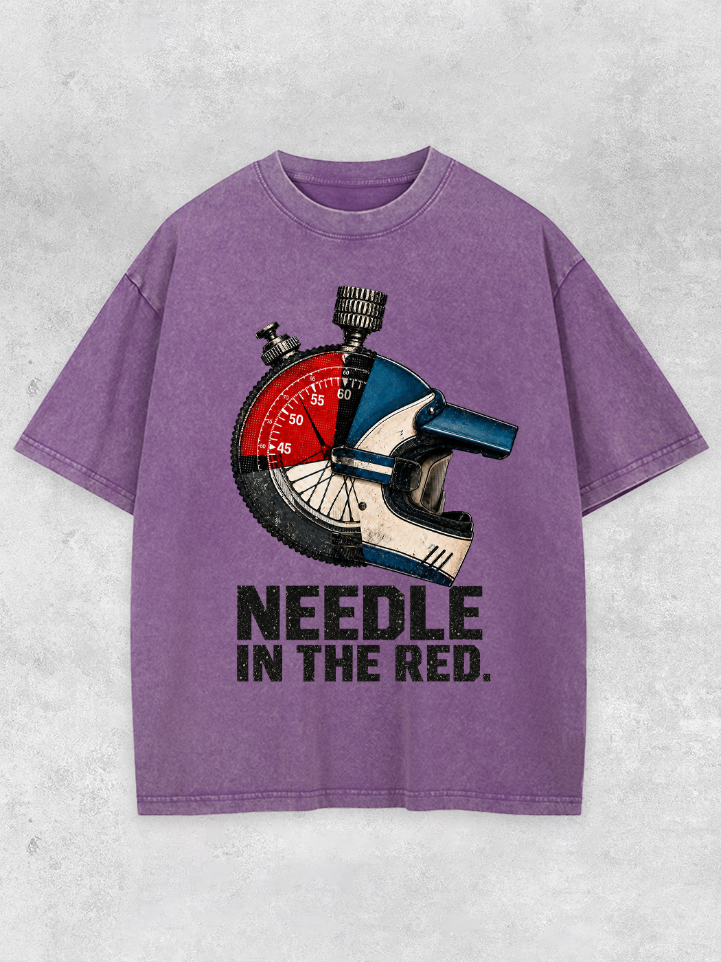 Grinram Needle In The Red Tachometer Washed T-Shirt