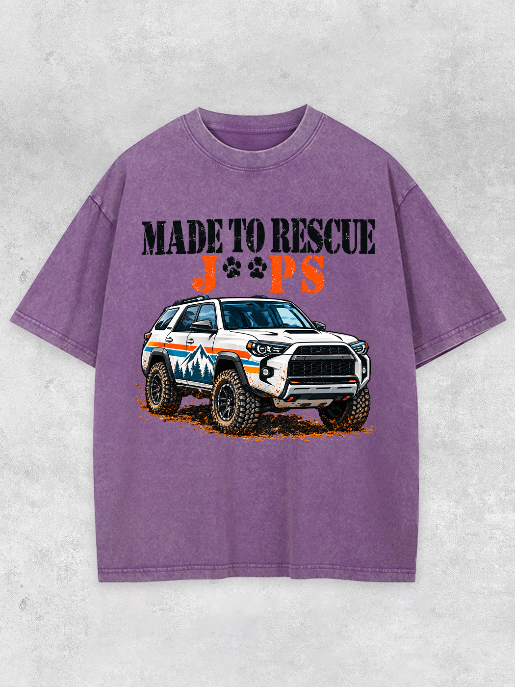 Grinram Made To Rescue Jeeps Washed T-Shirt