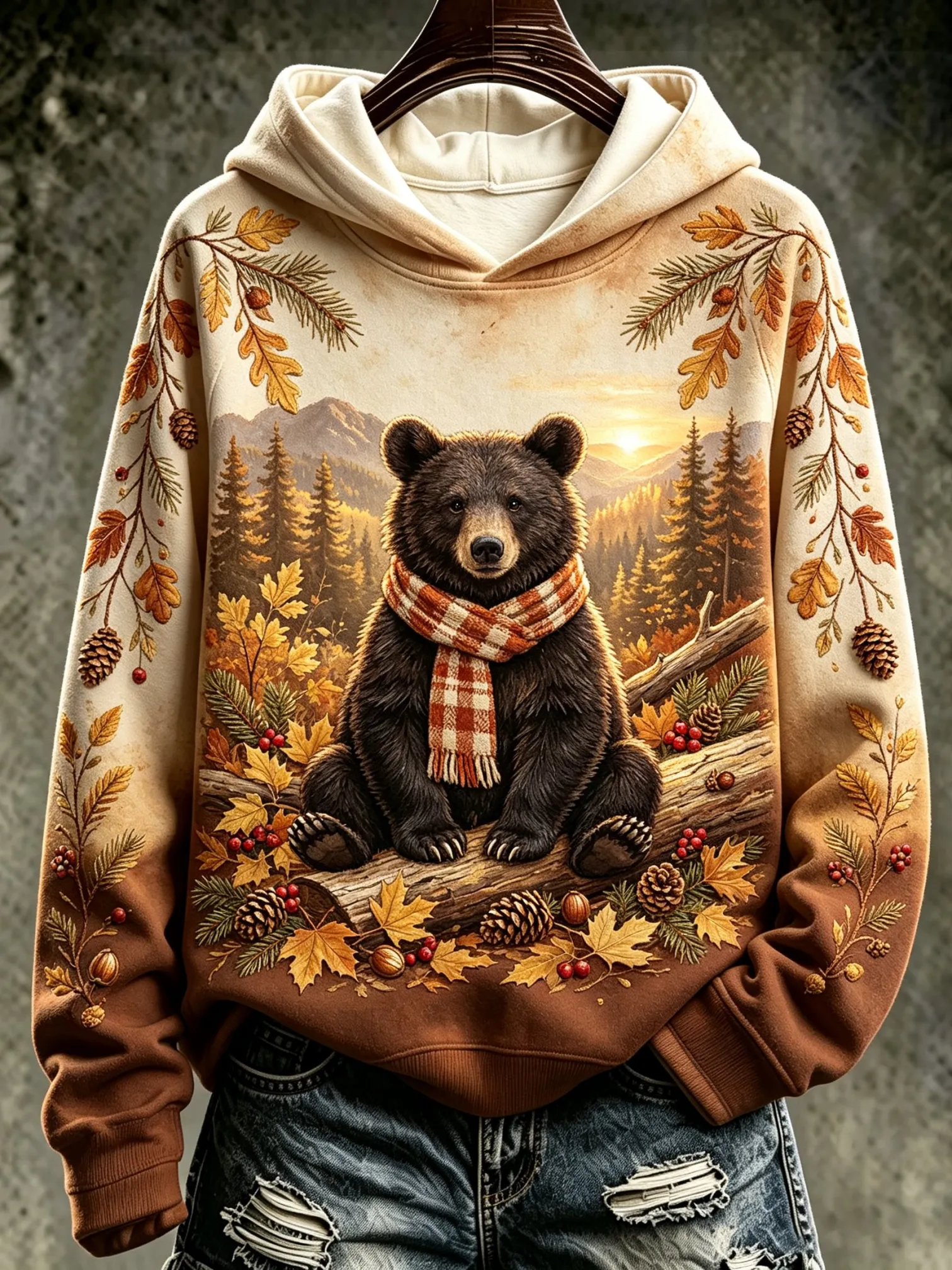 Women's Autumn Print Hoodie