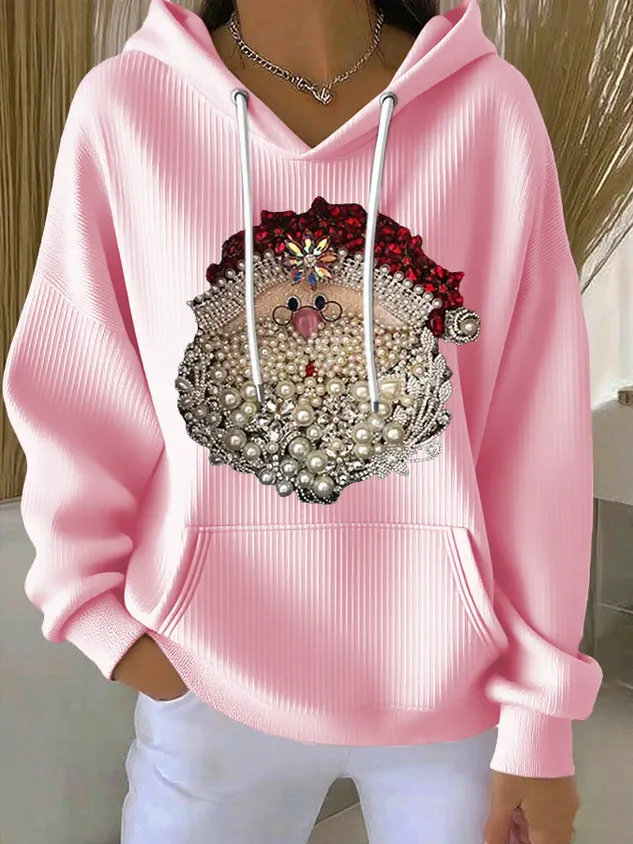 Casual Hoodie Santa Claus Hoodie Printing