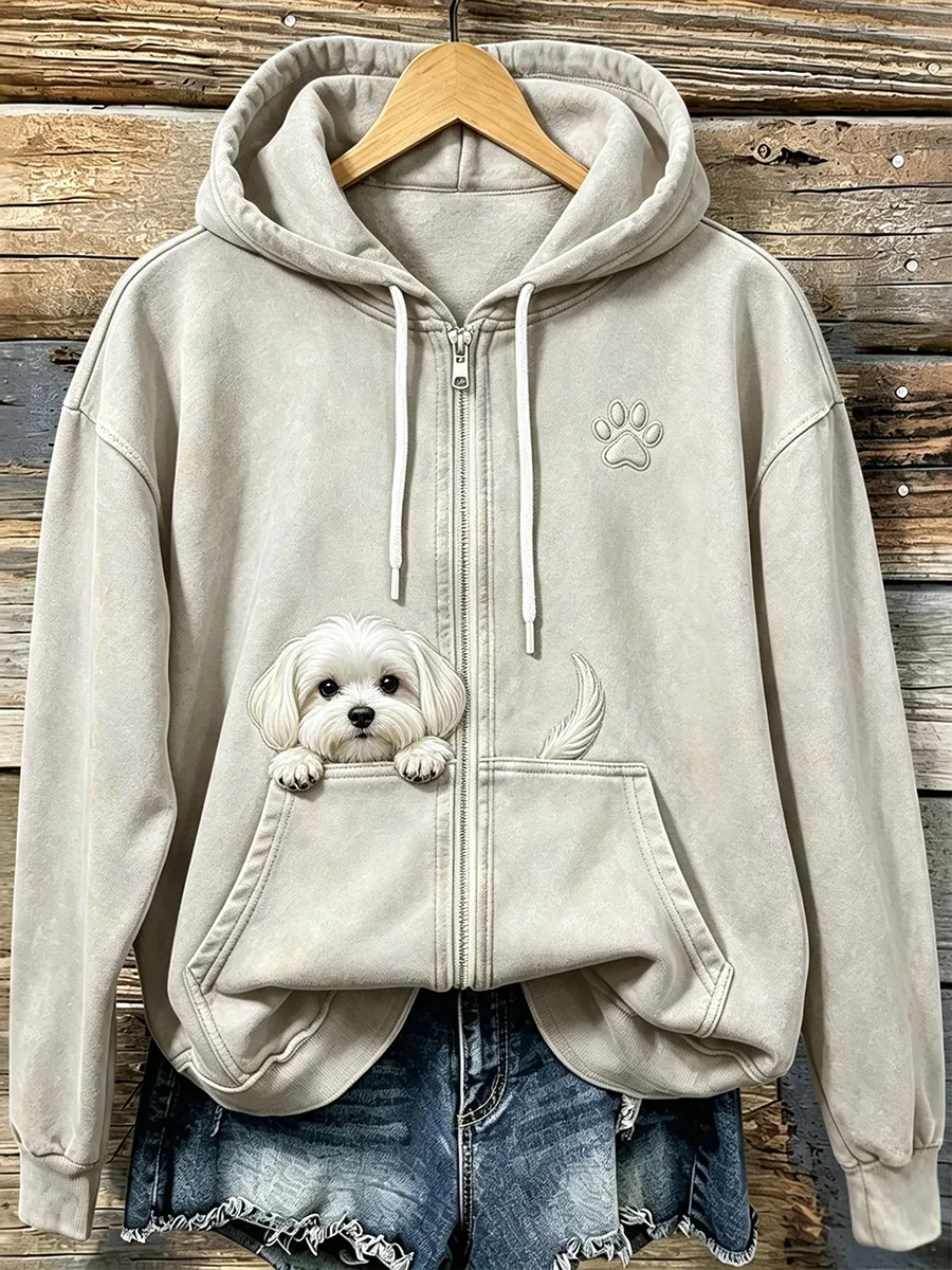 Women's Cute Dog Hoodie