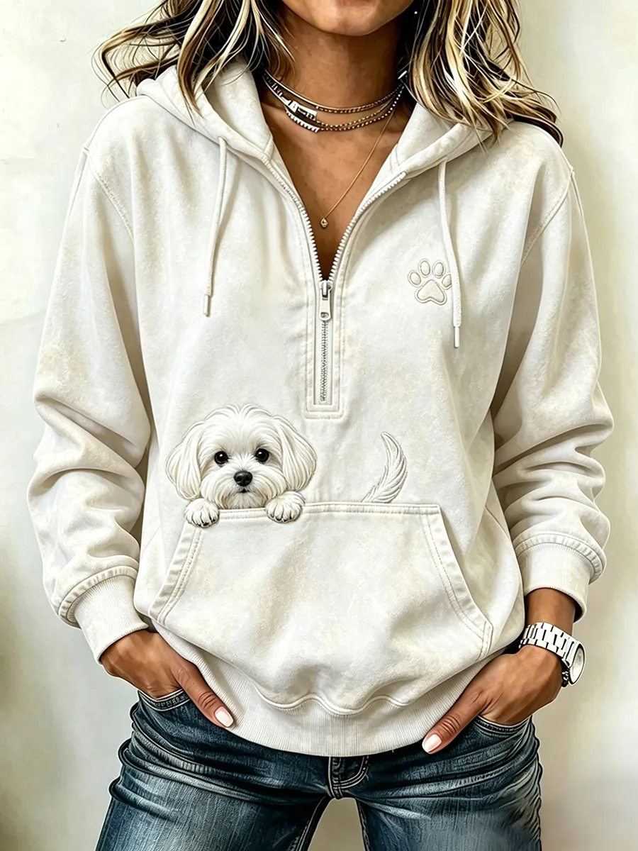 Women's Cute Dog Hoodie