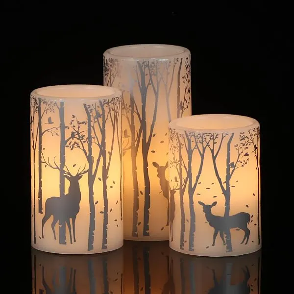Remote Controlled Flickering LED Candles | Christmas Winter Home Decor