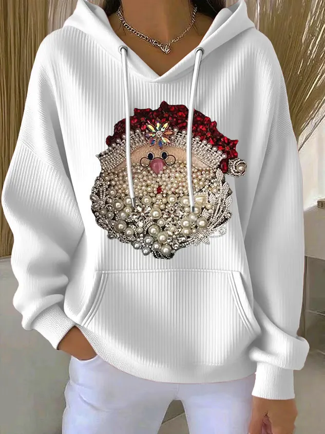 Casual Hoodie Santa Claus Hoodie Printing
