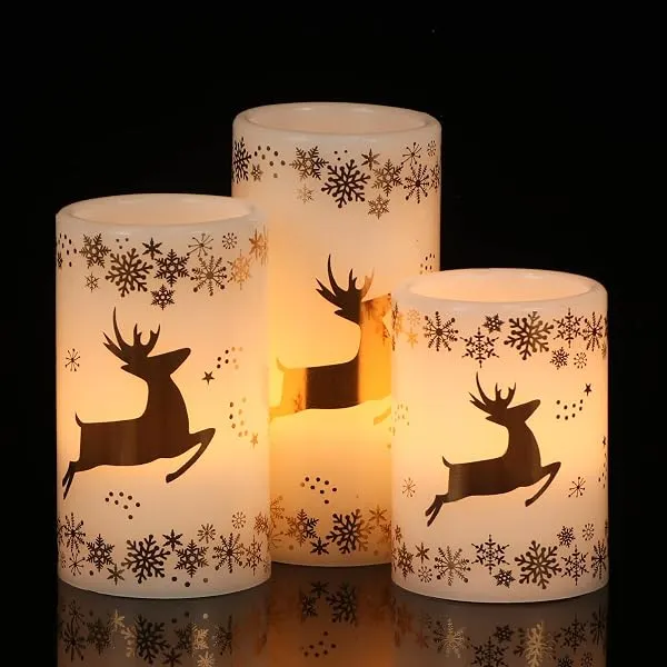 Remote Controlled Flickering LED Candles | Christmas Winter Home Decor