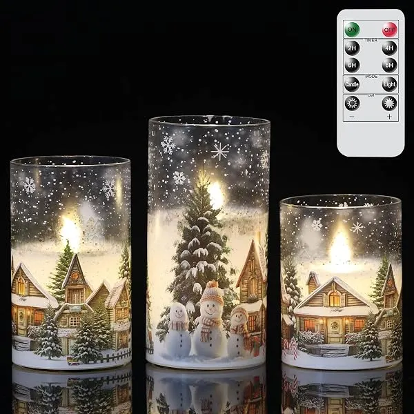 Remote Controlled Flickering LED Candles | Christmas Winter Home Decor