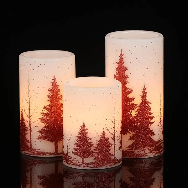 Remote Controlled Flickering LED Candles | Christmas Winter Home Decor