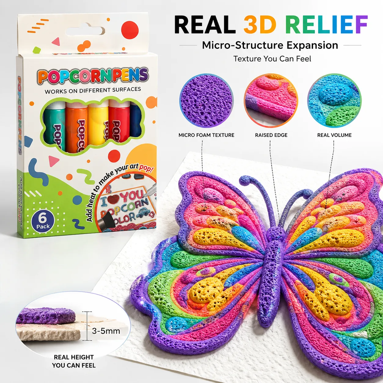 🔥Last Day Promotion 60% OFF 🖍️3D Relief Art Pen – Turn Flat Drawings Into Touchable 3D Art🪄