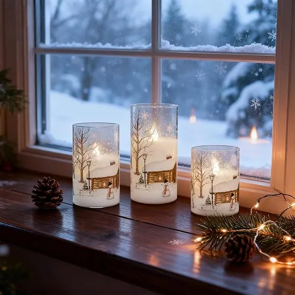 Remote Controlled Flickering LED Candles | Christmas Winter Home Decor