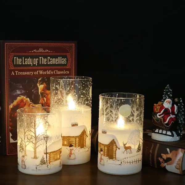 Remote Controlled Flickering LED Candles | Christmas Winter Home Decor